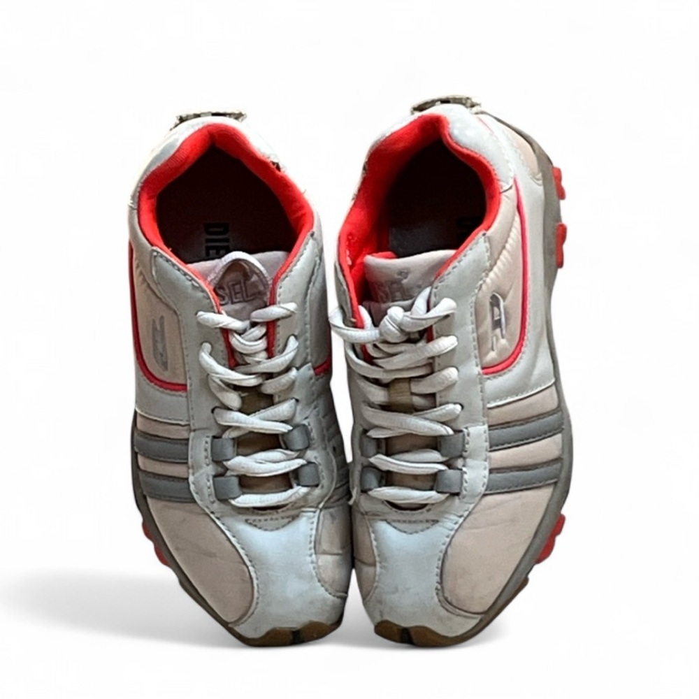 Diesel Psyke Sneakers y2k vtg salmon pink & white